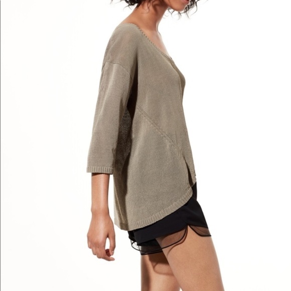 Aritzia Babaton Norbert Shorts Mesh Lace trim Mid low rise Black Size XXS - Picture 5 of 12